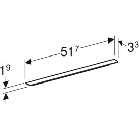 Ручка Geberit iCon для тумби під умивальник 51,7 см білий матовий 502.358.01.1