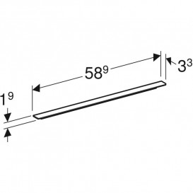 Ручка Geberit iCon для тумбы под умывальник 58,9 см хром глянцевый 502.359.00.1