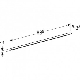 Ручка Geberit iCon для тумбы под умывальник 88,5 см лава матовый 502.361.JK.1