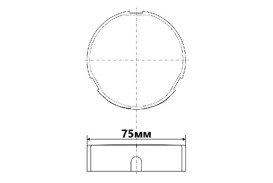 Ручка переливу сифона для ванни McAlpine латунь хром PUW-KNOBBTH2G-CB