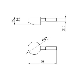 Ручка смесителя Kroner KRP ESG935 нержавеющая сталь CV029547