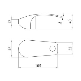 Ручка смесителя Kroner KRP Konstante-C935 хром CV031406