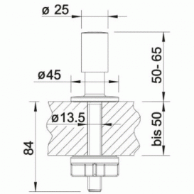 Ручка управління клапаном-автоматом Blanco нержавіюча сталь дзеркальна поліровка 222115