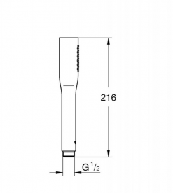 Ручной душ Grohe Euphoria Cosmopolitan (1 режим) с ограничением расхода воды полированный никель 27400BE0