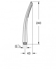 Ручний душ GROHE Ondus Stick (1 режим) хром 27185000