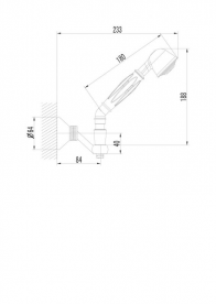 Ручной душ на держателе Devit Retro латунь бронза 1304127HSB