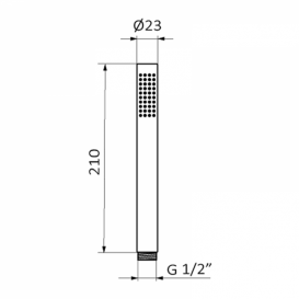 Ручной душ на держателе GRB Hidromasaje Tube черный 05040236