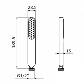 Ручной душ на держателе GRB Hidromasaje Dream хром 058517