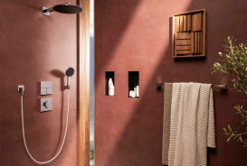 Ручной душ на держателе Hansgrohe Raindance Alive Select S 3-режимный EcoSmart хром 24611000