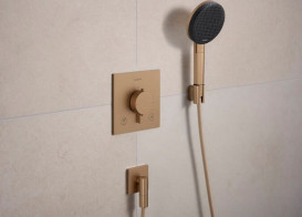 Ручний душ Hansgrohe Raindance Alive Select S 3-режимний EcoSmart бронза 24611140