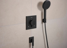 Ручной душ на держателе Hansgrohe Raindance Alive Select S 3-режимный EcoSmart черный матовый 24611670