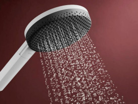 Ручний душ на тримачі Hansgrohe Raindance Alive Select S 3-режимний EcoSmart білий матовий 24611700