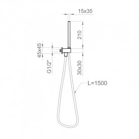 Ручний душ на тримачі Ponsi хром BNKITCKI12