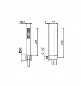 Ручний душ на тримачі Vema Wellness steel хром V08133B0010