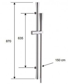 Ручний душ на штанзі Daniel Diva хром A3524522M