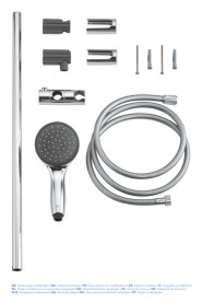 Ручний душ на штанзі Grohe Vitalio Start Quickfix 100 2-режимний хром 27948000