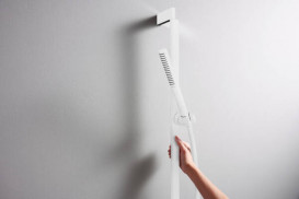 Ручной душ на штанге Hansgrohe Pulsify S EcoSmart 1 режим матовый белый 24372700