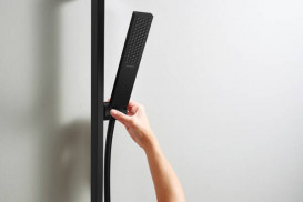 Ручний душ на штанзі Hansgrohe Pulsify E EcoSmart 1 чорний режим матовий 24380670