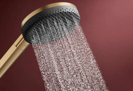 Ручний душ на штанзі Hansgrohe Raindance Alive Select S 65 см 3 режими EcoSmart бронза 24600140