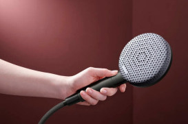 Ручний душ на штанзі Hansgrohe Raindance Alive Select S 65 см 3 режими EcoSmart чорний матовий хром 24600340