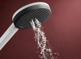 Ручной душ на штанге Hansgrohe Raindance Alive Select S 65 см 3 режима EcoSmart белый матовый 24600700