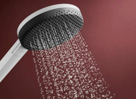 Ручной душ на штанге Hansgrohe Raindance Alive Select S 65 см 3 режима EcoSmart белый матовый 24600700