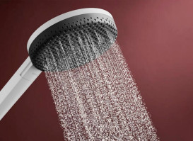 Ручной душ на штанге Hansgrohe Raindance Alive Select S 65 см 3 режима EcoSmart белый матовый 24600700