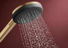 Ручной душ на штанге Hansgrohe Raindance Alive Select S 90 см 3 режима EcoSmart бронза 24601140