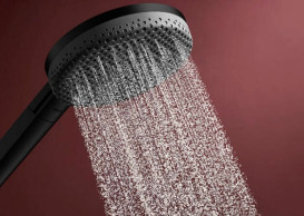 Ручной душ на штанге Hansgrohe Raindance Alive Select S 90 см 3 режима EcoSmart черный матовый 24601670