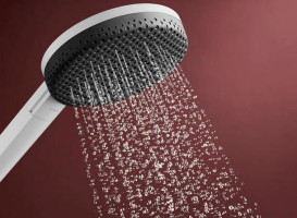 Ручний душ на штанзі Hansgrohe Raindance Alive Select S 90 см 3 режими EcoSmart білий матовий 24601700