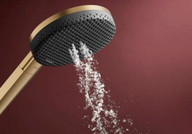 Ручной душ на штанге Hansgrohe Raindance Alive Select S 65 см 3 режима EcoSmart бронза 24602140