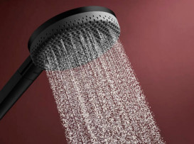 Ручной душ на штанге Hansgrohe Raindance Alive Select S 65 см 3 режима EcoSmart черный матовый 24602670