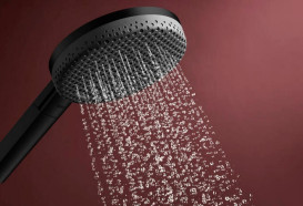 Ручной душ на штанге Hansgrohe Raindance Alive Select S 90 см 3 режима EcoSmart черный матовый 24603670