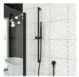 Ручной душ на штанге Ponsi 1-режимный черный матовый BNASTKAS41