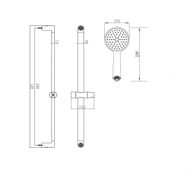 Ручний душ на штанзі Primera Shape хром 100327S