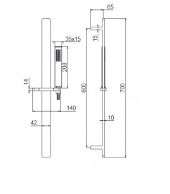Ручний душ на штанзі Vema Lys хром V25100B0010