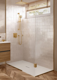 Ручной душ на штанге Villeroy & Boch Verve Showers матовое золото TVS10900700076