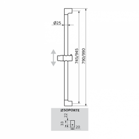 Ручний душ на стійці GRB Hidromasaje Key білий 05035017