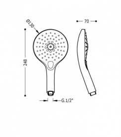 Ручний душ Tres хром 29974904