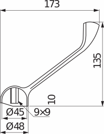 Важіль для змішувача Jika Deep медичний хром H3912700040001