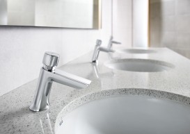 Самозакрывающийся кран для раковины Roca Instant нажимной с подводом одной воды A5A4277C00