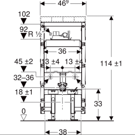 Сантехнический модуль Geberit Monolith Plus для подвесного унитаза изготовление по индивидуальному заказу 131.188.00.7