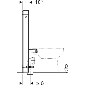 Сантехнический модуль Geberit Monolith Plus для напольного унитаза керамика/алюминий сланец/черный хром 131.201.00.7