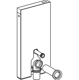 Сантехнічний модуль Geberit Monolith Plus для унітазу для підлоги лава скло/алюміній чорний хром 131.201.JK.7