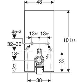 Сантехнічний модуль Geberit Monolith Plus для унітазу для підлоги лава скло/алюміній чорний хром 131.201.JK.7