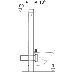 Сантехнический модуль Geberit Monolith Plus для подвесного унитаза керамика/алюминий сланец/черный хром 131.231.00.7