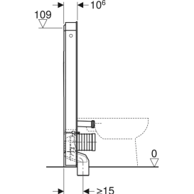Сантехнический модуль Geberit Monolith Plus для напольного унитаза керамика/алюминий цвет под бетон 131.233.JV.7