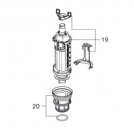 Седло сливного механизма Roca пластик AV0024200R