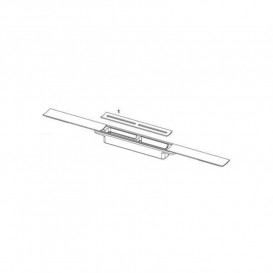 Съемная декоративная панель для водосточного желоба TECE TECEdrainprofile сталь матовая 675000