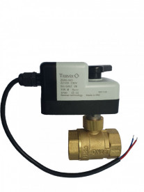 Шаровой клапан Tervix Pro Line ZERG 2-ходовой н/о 1 1/2'' DN40 с самовозвратным электроприводом латунь 205152